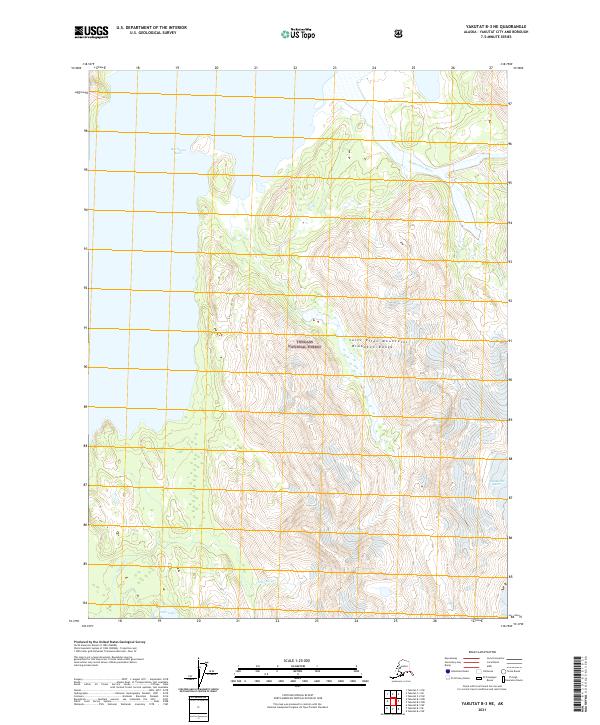 Yakutat B-3 NE, AK — USGS 7.5-minute topo (2021)