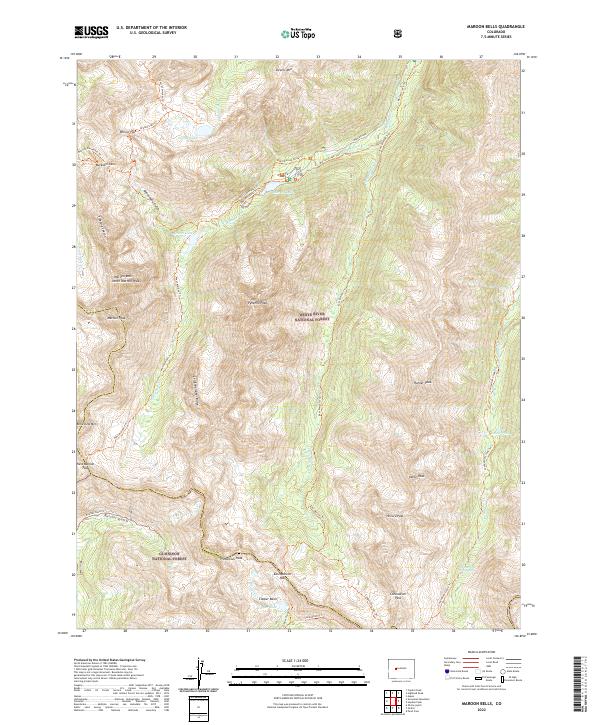 Maroon Bells, CO — USGS 7.5-minute topo (2022)
