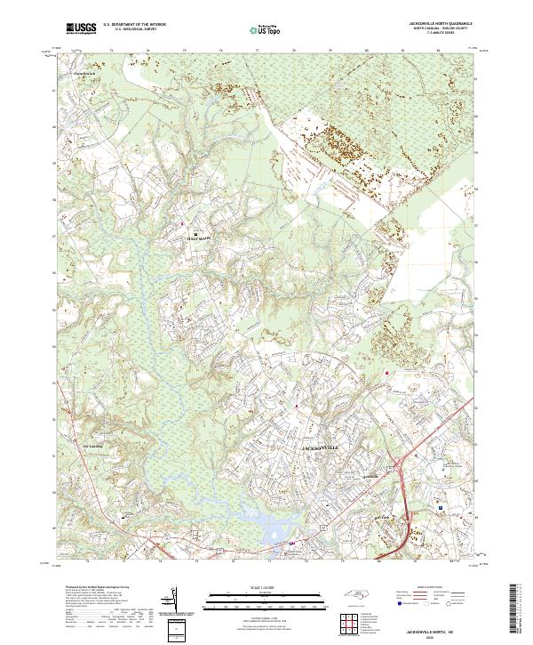 Jacksonville North, NC — USGS 7.5-minute topo (2022)