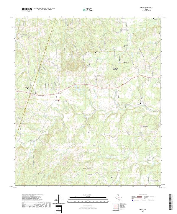 Henly, TX — USGS 7.5-minute topo (2022)