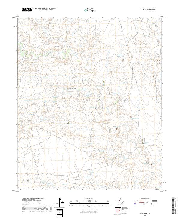 Long Draw, TX — USGS 7.5-minute topo (2022)