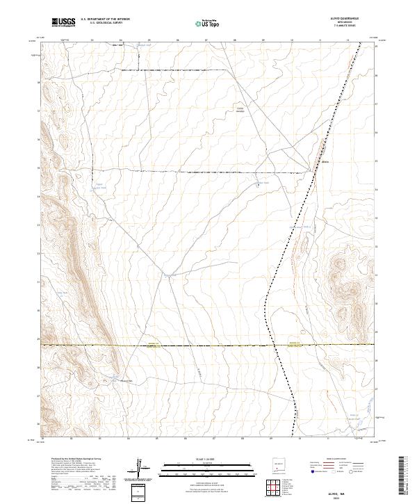 Alivio, NM — USGS 7.5-minute topo (2023)