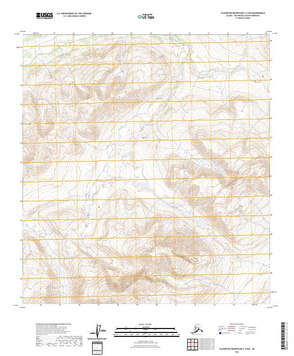 Talkeetna Mountains C-3 NW, AK — USGS 7.5-minute topo (2023)