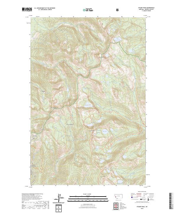 Stuart Peak, MT — USGS 7.5-minute topo (2024)