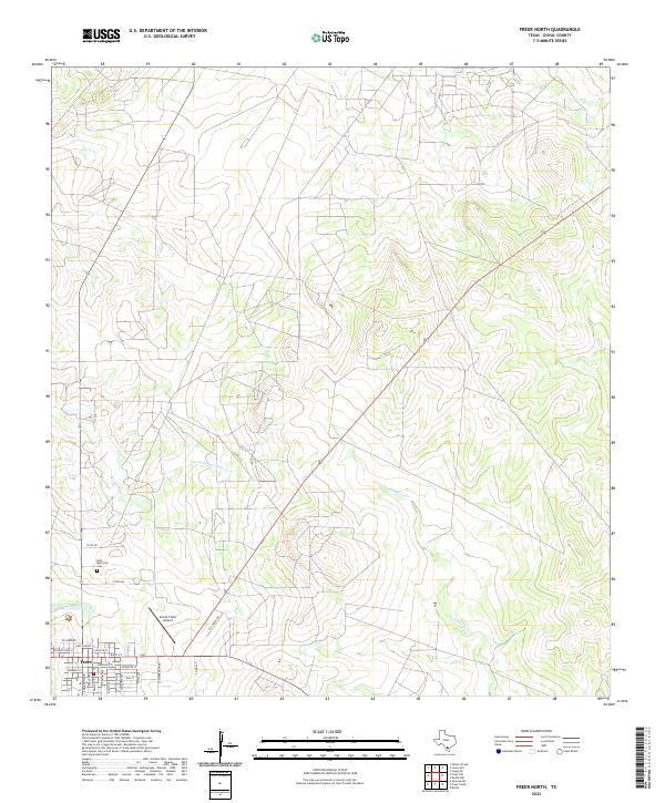 Freer North, TX — USGS 7.5-minute topo (2022)