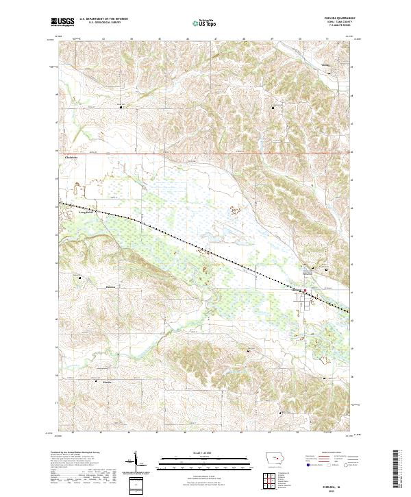 Chelsea, IA — USGS 7.5-minute topo (2022)