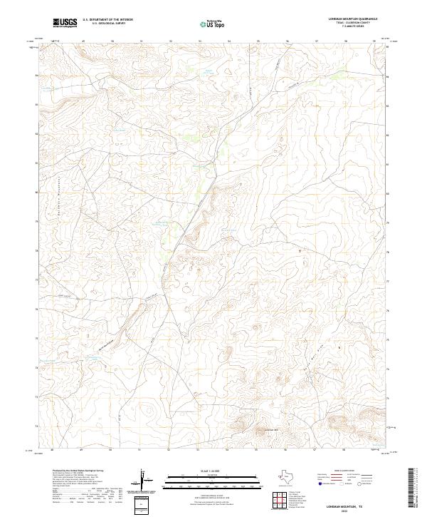 Loneman Mountain, TX — USGS 7.5-minute topo (2022)