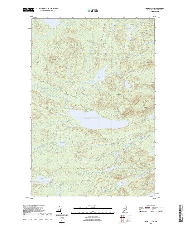 Haymock Lake, ME — USGS 7.5-minute topo (2024)