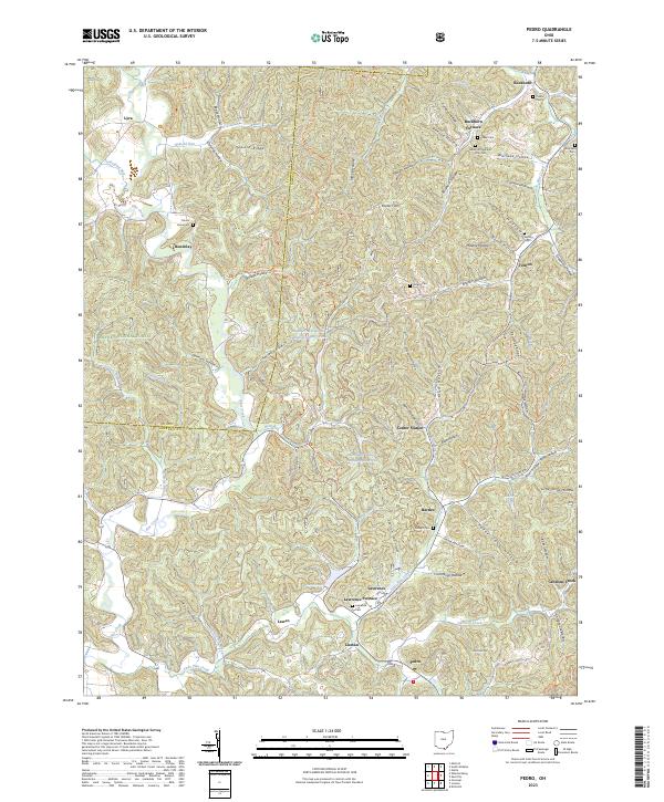 Pedro, OH — USGS 7.5-minute topo (2023)