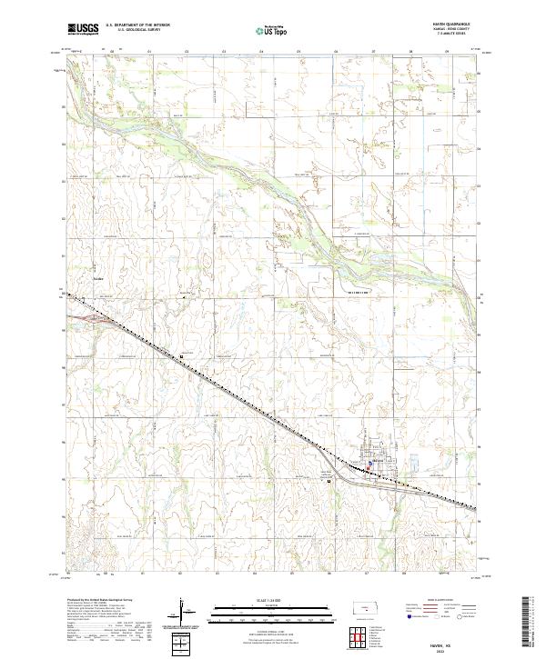 Haven, KS — USGS 7.5-minute topo (2022)