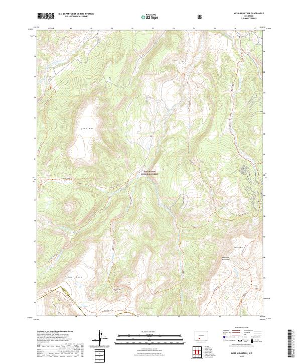 Mesa Mountain, CO — USGS 7.5-minute topo (2022)