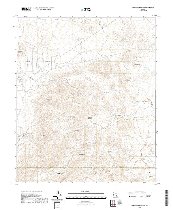 Tortolita Mountains, AZ — USGS 7.5-minute topo (2021)