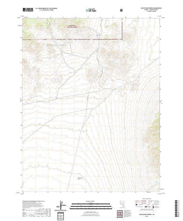 McCutchen Spring, NV — USGS 7.5-minute topo (2021)