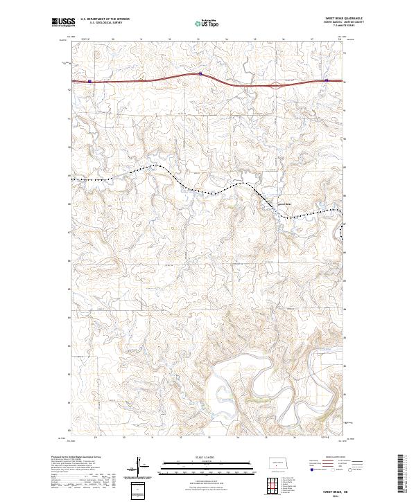 Sweet Briar, ND — USGS 7.5-minute topo (2024)