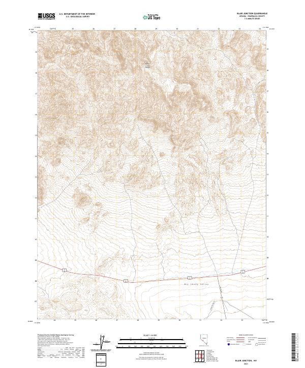 Blair Junction, NV — USGS 7.5-minute topo (2021)