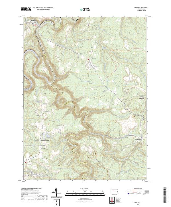 Karthaus, PA — USGS 7.5-minute topo (2023)