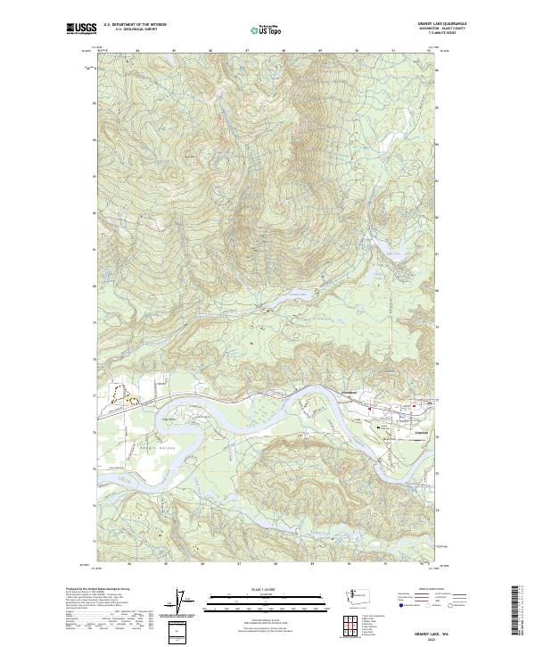 Grandy Lake, WA — USGS 7.5-minute topo (2023)