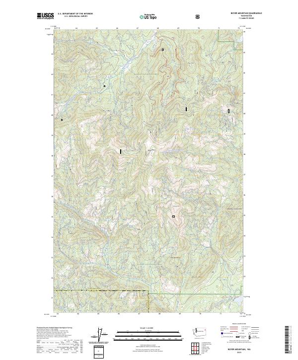 Boyer Mountain, WA — USGS 7.5-minute topo (2023)