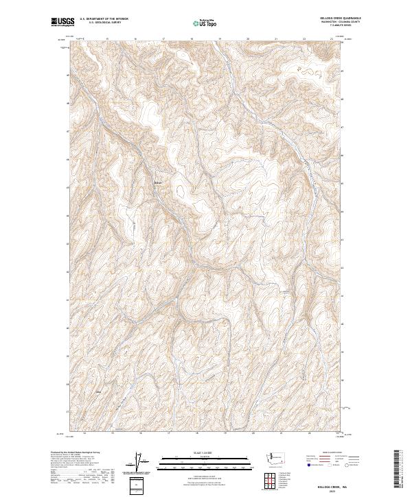 Kellogg Creek, WA — USGS 7.5-minute topo (2023)