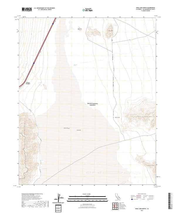 Soda Lake North, CA — USGS 7.5-minute topo (2021)