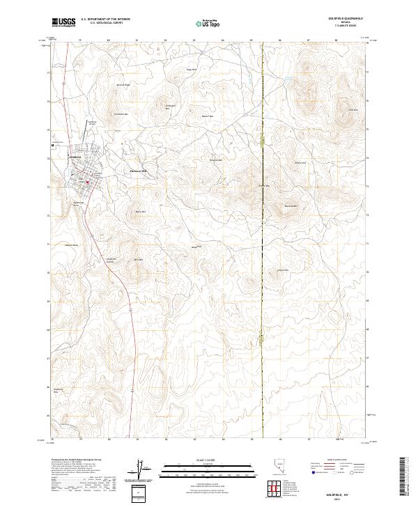 Goldfield, NV — USGS 7.5-minute topo (2021)