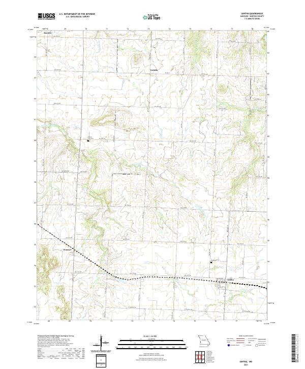 Iantha, MO — USGS 7.5-minute topo (2021)