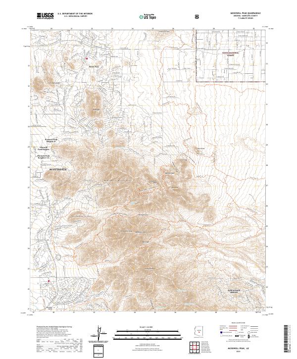 McDowell Peak, AZ — USGS 7.5-minute topo (2021)