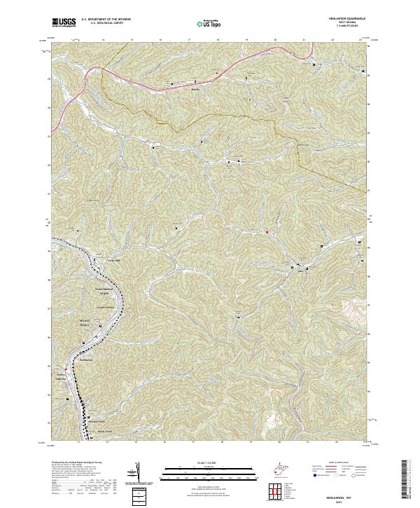 Henlawson, WV — USGS 7.5-minute topo (2023)