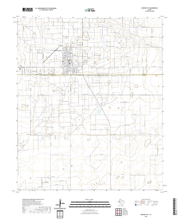 Denver City, TX — USGS 7.5-minute topo (2022)