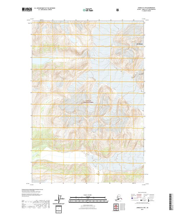 Juneau D-2 SW, AK — USGS 7.5-minute topo (2021)