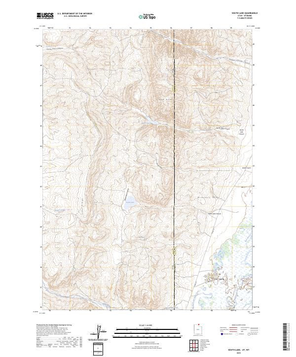 South Lake, UT-WY — USGS 7.5-minute topo (2023)