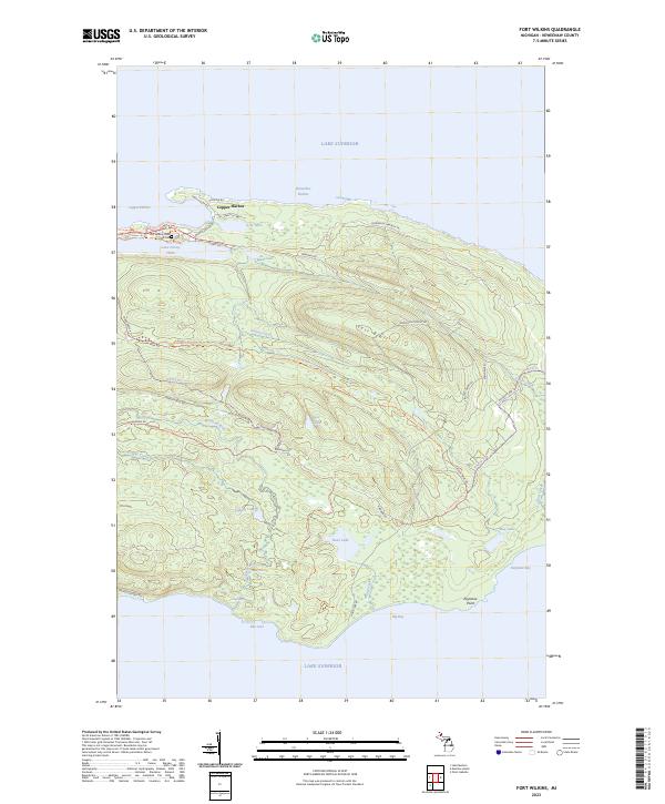 Fort Wilkins, MI — USGS 7.5-minute topo (2023)