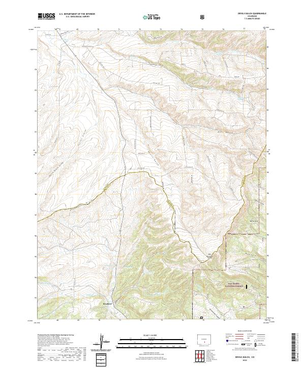Devils Gulch, CO — USGS 7.5-minute topo (2022)