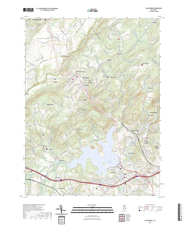 High Bridge, NJ — USGS 7.5-minute topo (2023)