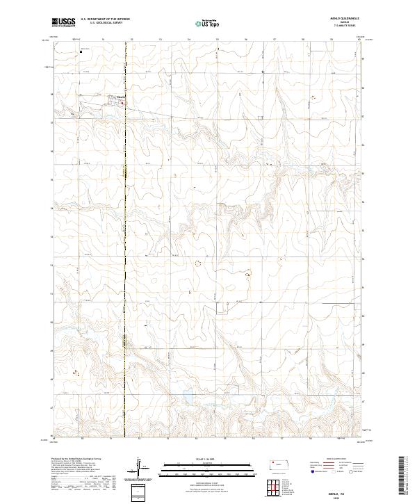 Menlo, KS — USGS 7.5-minute topo (2022)