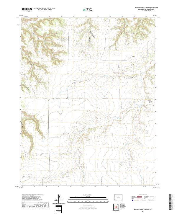 Robbers Roost Canyon, CO — USGS 7.5-minute topo (2022)