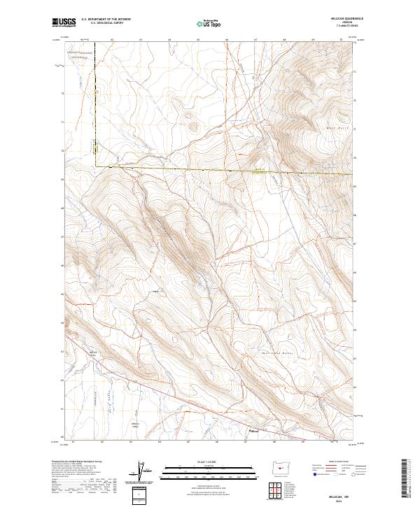 Millican, OR — USGS 7.5-minute topo (2024)