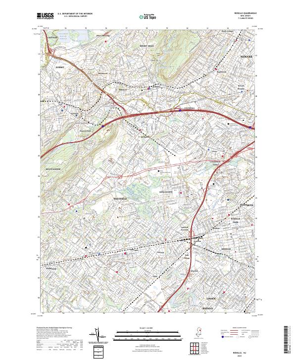 Roselle, NJ — USGS 7.5-minute topo (2023)