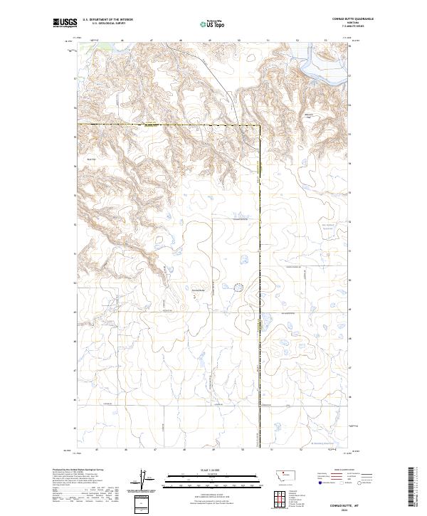 Conrad Butte, MT — USGS 7.5-minute topo (2024)