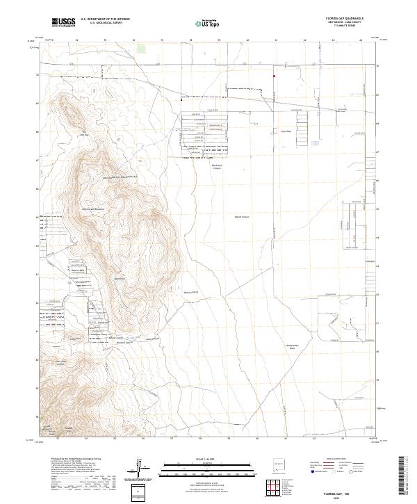 Florida Gap, NM — USGS 7.5-minute topo (2023)