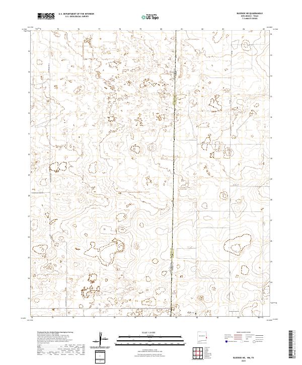 Bledsoe NE, NM-TX — USGS 7.5-minute topo (2023)
