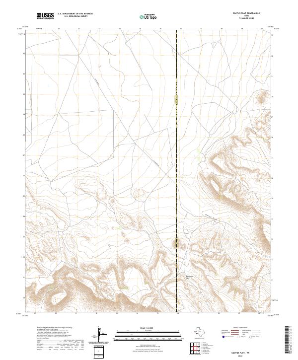 Cactus Flat, TX — USGS 7.5-minute topo (2022)