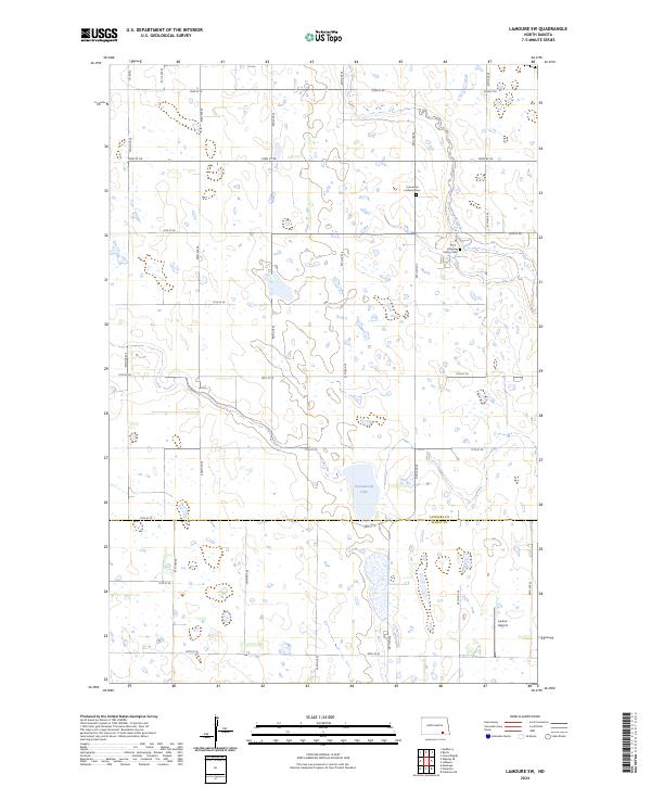 LaMoure SW, ND — USGS 7.5-minute topo (2024)