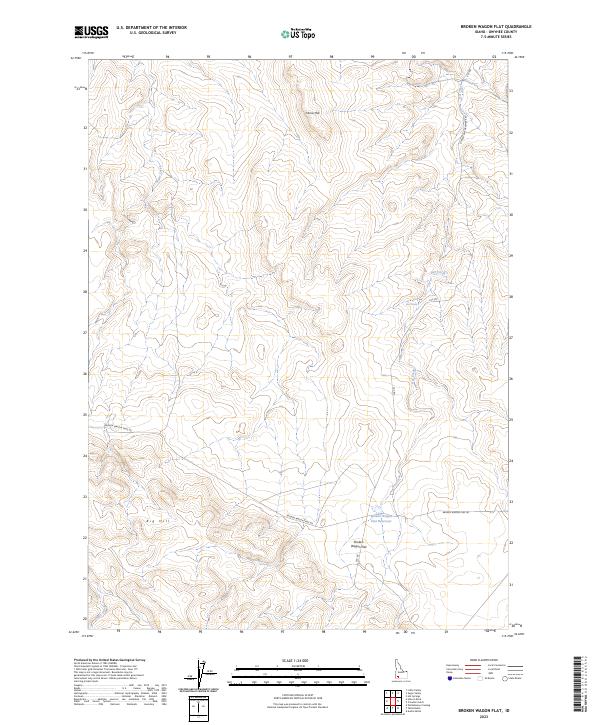 Broken Wagon Flat, ID — USGS 7.5-minute topo (2023)