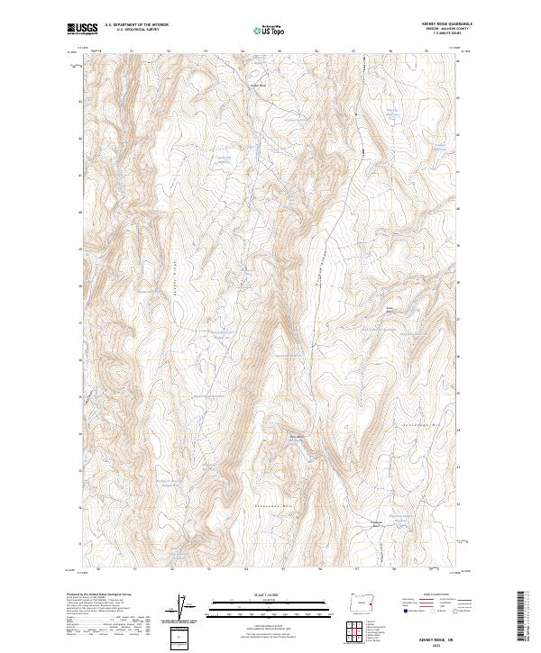 Keeney Ridge, OR — USGS 7.5-minute topo (2023)