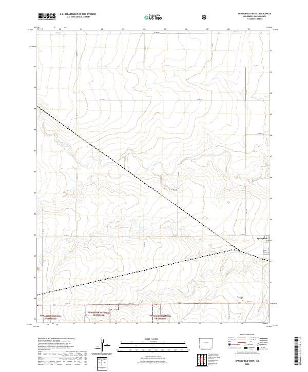 Springfield West, CO — USGS 7.5-minute topo (2022)
