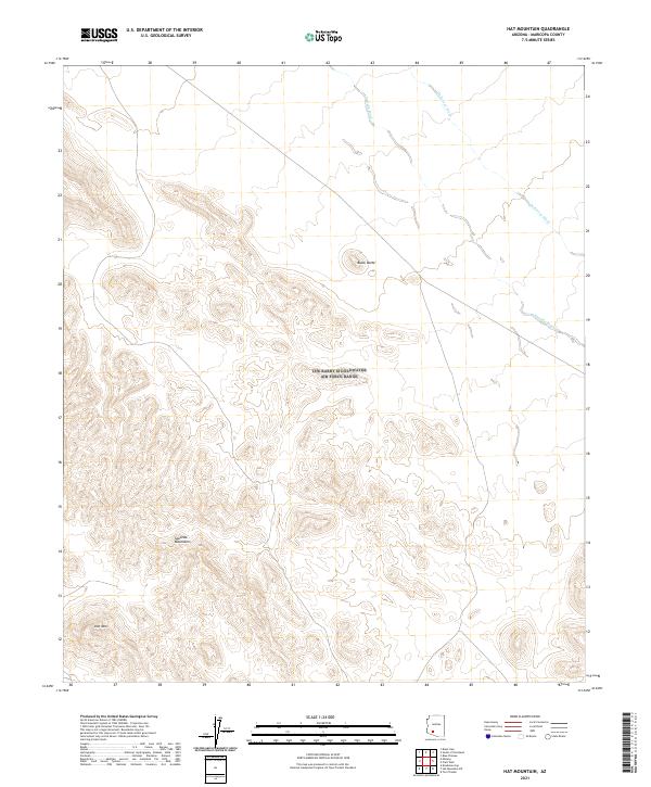 Hat Mountain, AZ — USGS 7.5-minute topo (2021)