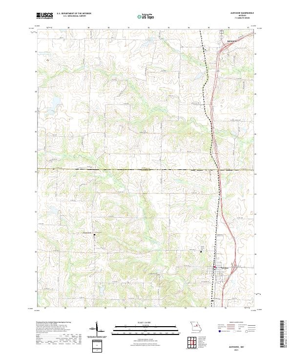Auxvasse, MO — USGS 7.5-minute topo (2021)
