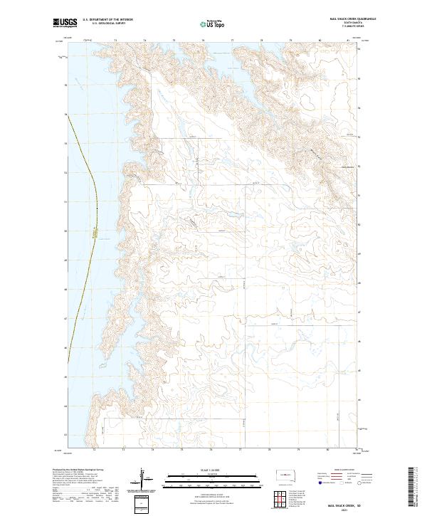 Mail Shack Creek, SD — USGS 7.5-minute topo (2021)