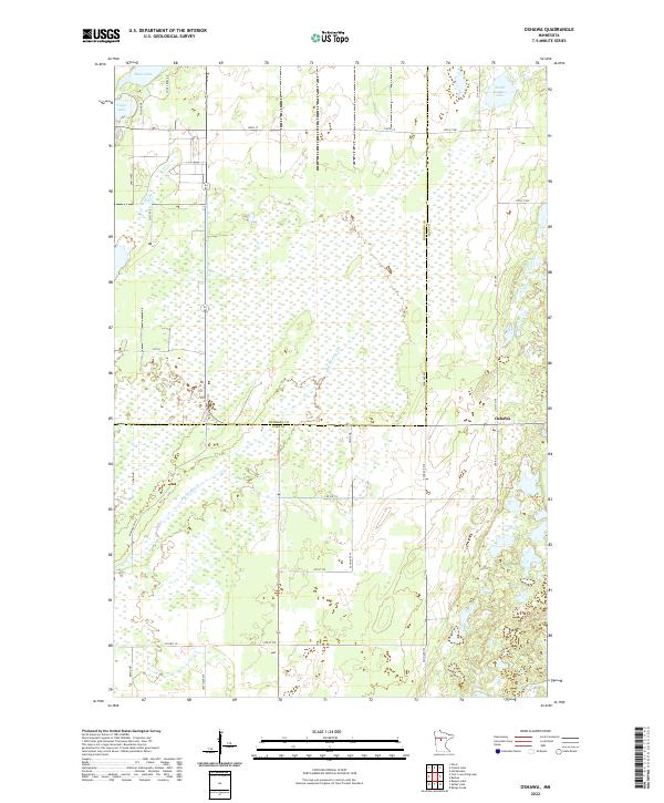 Oshawa, MN — USGS 7.5-minute topo (2022)